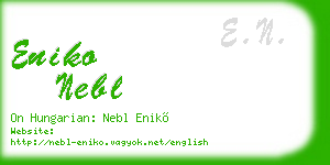 eniko nebl business card
